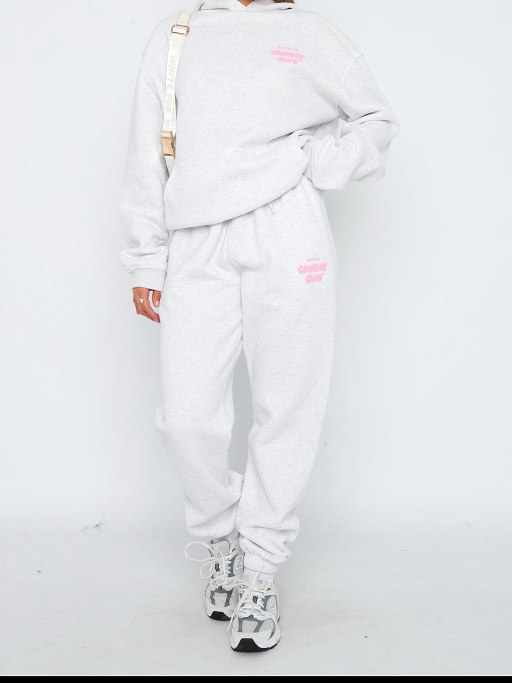 White Fox Matching Gray Sweatsuit Set 🩷🩶